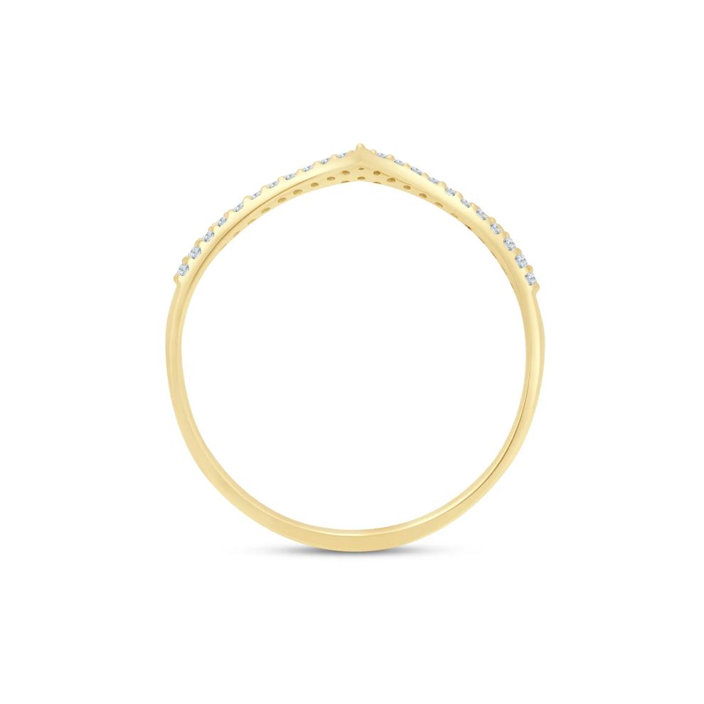 Diamond Double-Row Contour Band in 14K Yellow Gold (1/10 ct. tw.) – Image 2 of 3
