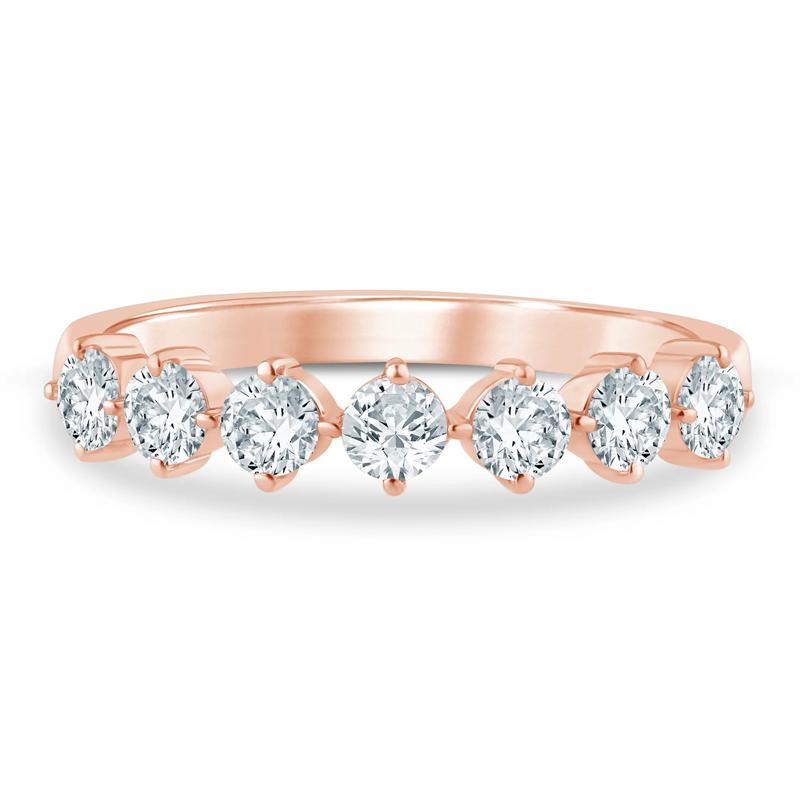 Lab Grown Diamond Anniversary Band in 10K Rose Gold (3/4 ct. tw.) – Image 1 of 3