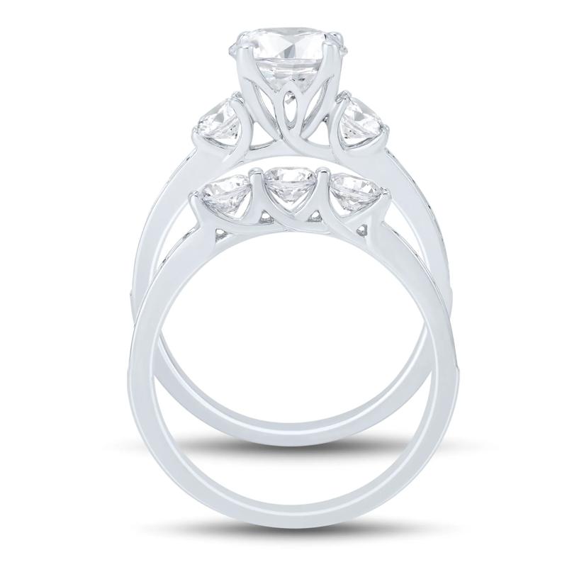 Lab Grown Diamond Bridal Set in 14K White Gold (3 ct. tw.) – Image 2 of 7
