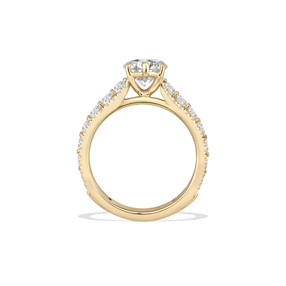 Lab Grown Diamond Marquise Center Engagement Ring in 10K Yellow Gold (3 3/4 ct. tw.) – Image 2 of 4