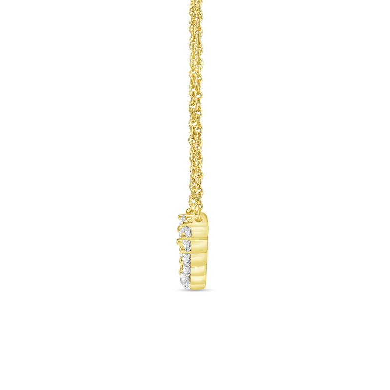 Lab Grown Graduated Diamond Necklace in 14K Yellow Gold &#40;1 1/2 ct. tw.&#41; – Image 2 of 3