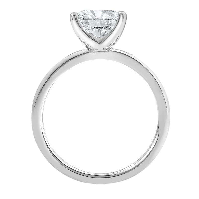 Diamond Princess Cut Solitaire Engagement Ring in 14K White Gold &#40;2 ct.&#41; – Image 2 of 5