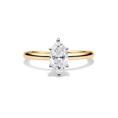 Lab Grown Diamond Solitaire Marquise Engagement Ring in 14K Yellow Gold (1 ct.)