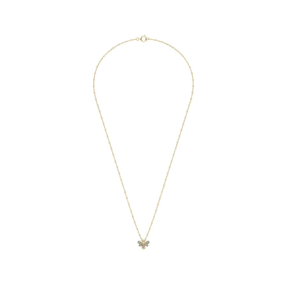 Diamond Accent Bumblebee Pendant in 10K Yellow Gold – Image 3 of 4