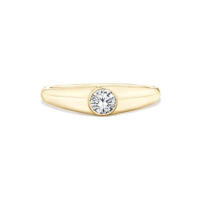 Lab Grown Diamond Round Promise Ring in 10K Yellow Gold (1/3 ct. tw.)