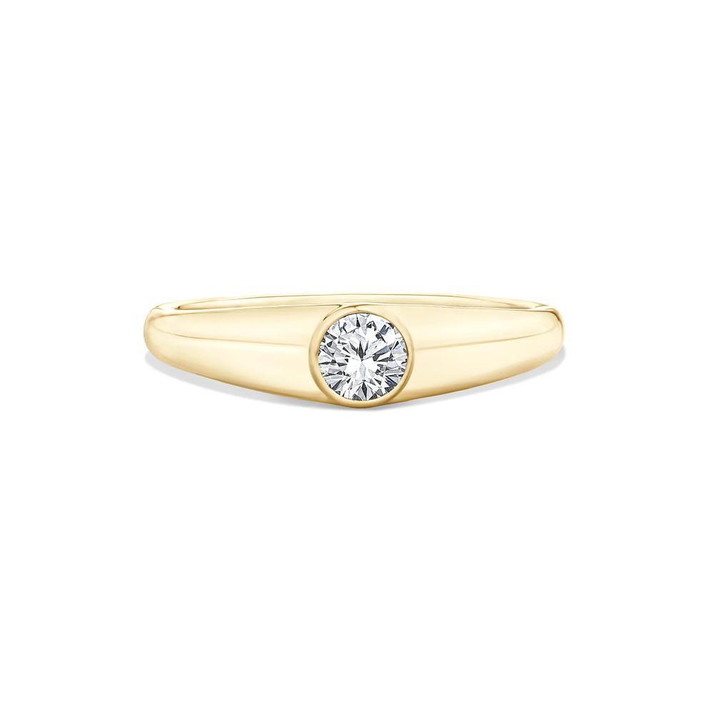 Lab Grown Diamond Round Promise Ring in 10K Yellow Gold (1/3 ct. tw.) – Image 1 of 4