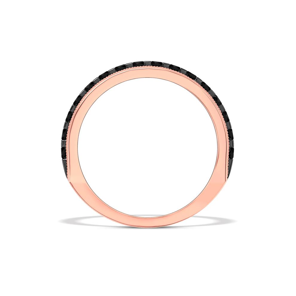 Men's Black Diamond Band in 10K Rose Gold (1 ct. tw.) – Image 2 of 4