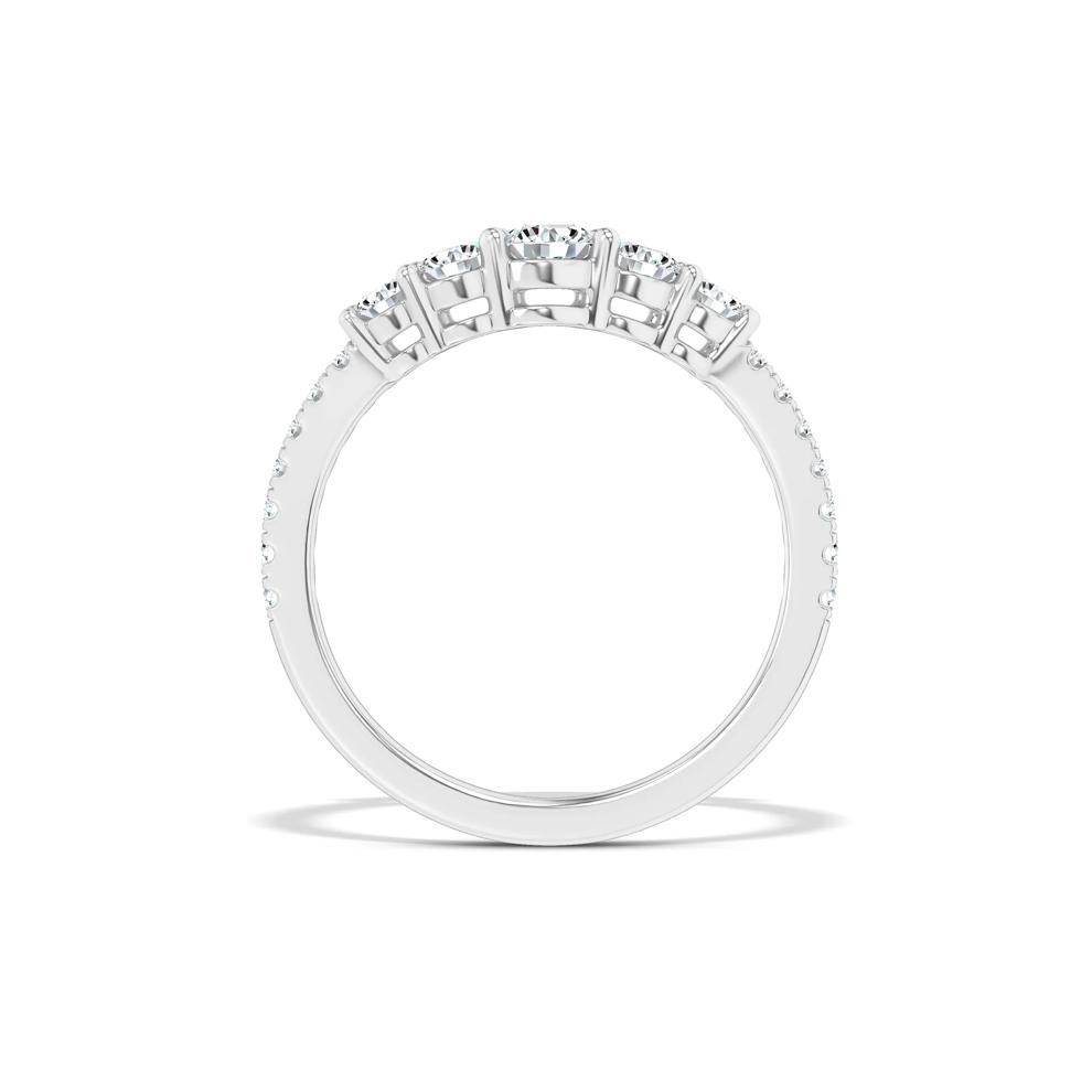 Lab Grown Diamond Graduated Contour Band in 14K White Gold (3/4 ct. tw.) – Image 2 of 4