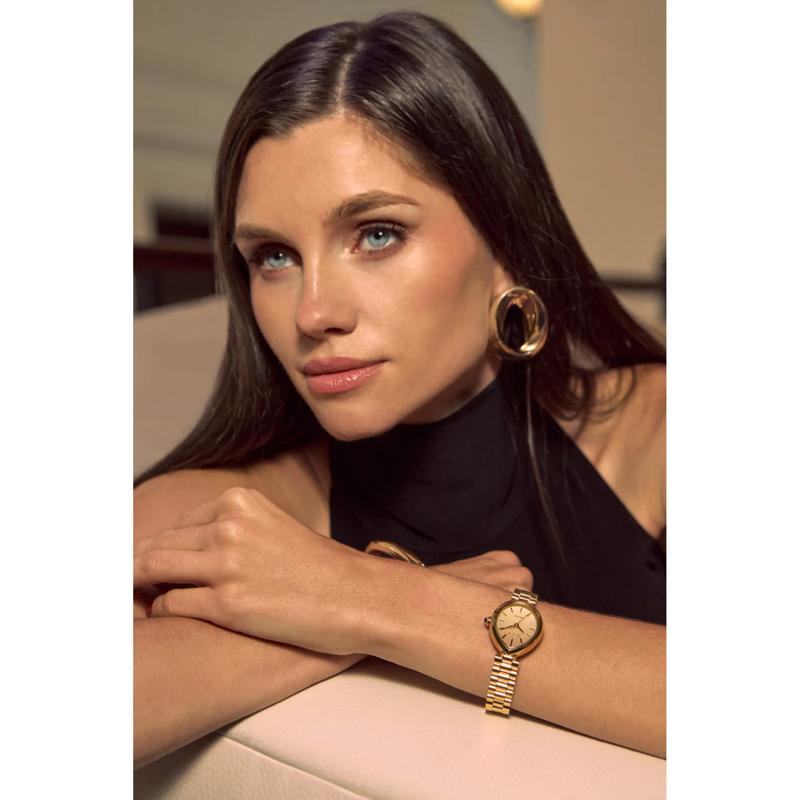 Ladies&#39;  L Rainell Watch in Gold-Toned Stainless Steel – Image 4 of 4