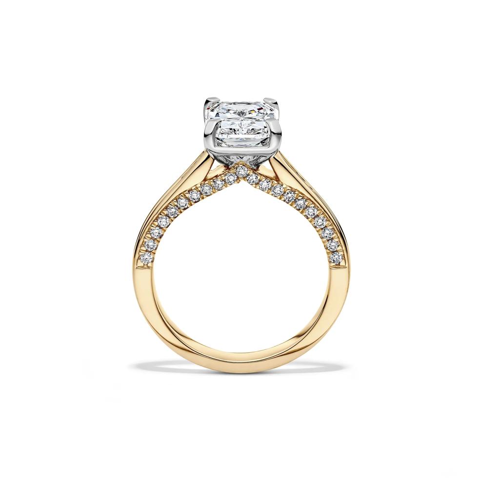 Rosamond Lab Grown Diamond Radiant Cut Ring in 18K Yellow Gold (3 1/3 ct. tw.) – Image 2 of 4