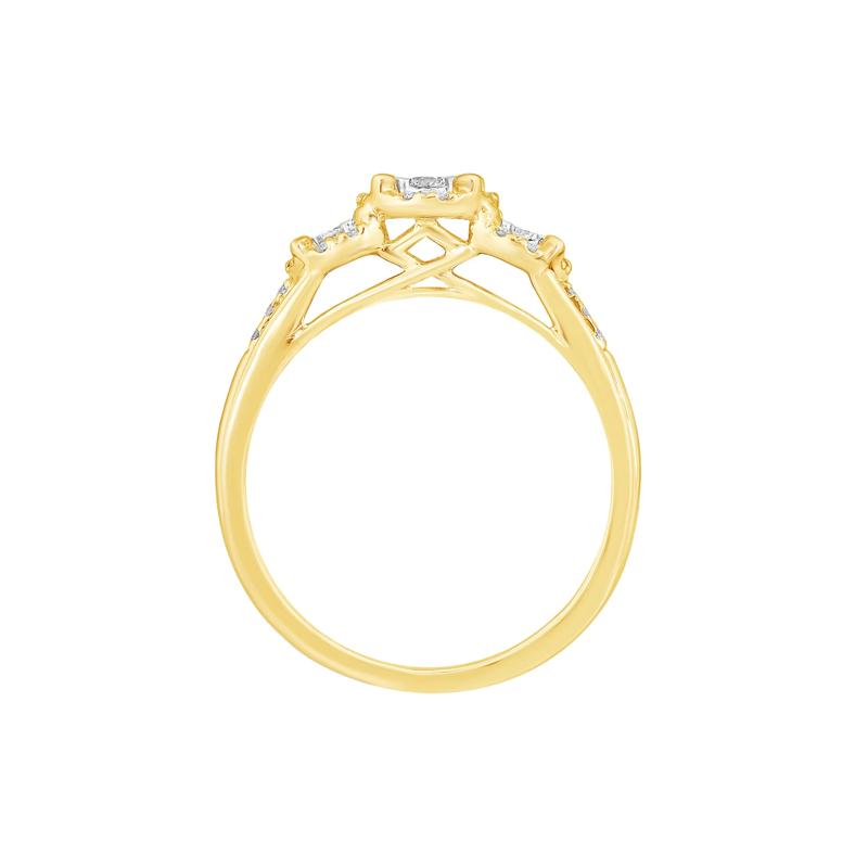 Diamond Ring in 10K Yellow Gold &#40;1/4 ct. tw.&#41; – Image 2 of 3