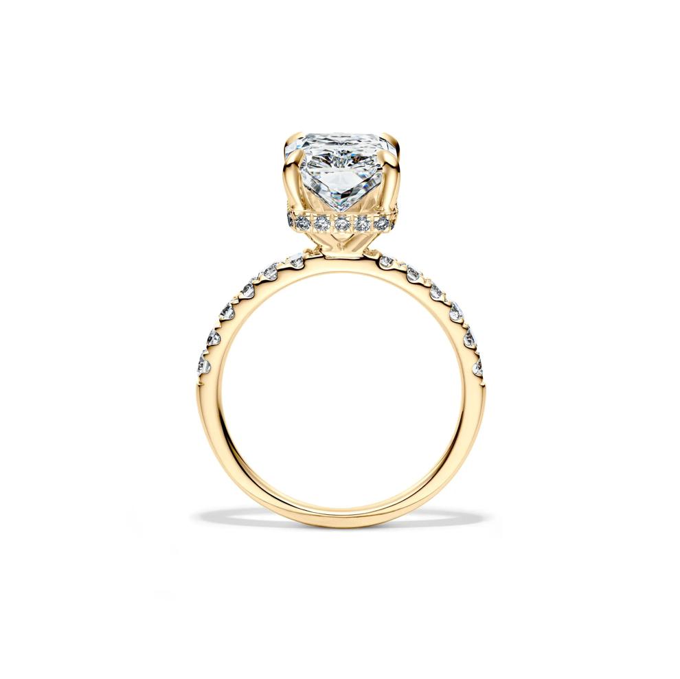 Lab Grown Diamond Radiant-Cut Bridal Set in 14K Yellow Gold (5 ct. tw.) – Image 2 of 6
