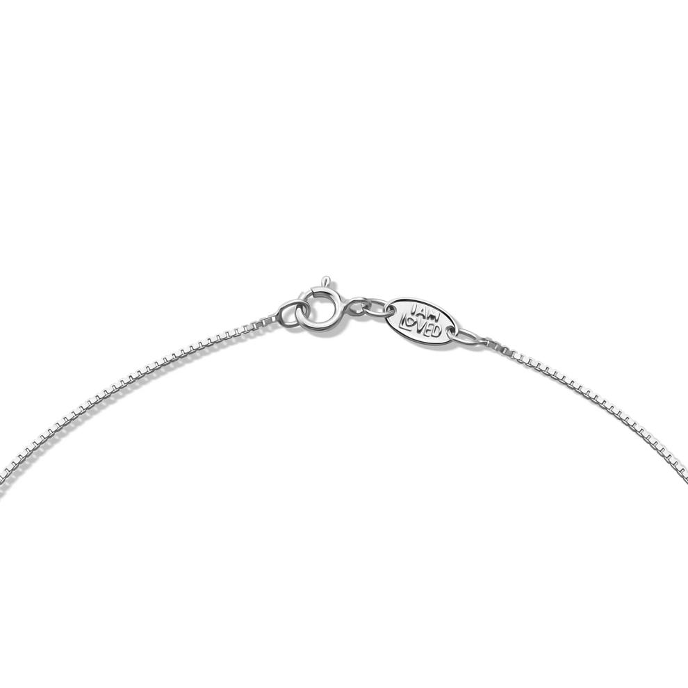 Diamond Accent Initial O Pendant in Sterling Silver and 14K Rose Gold – Image 4 of 4
