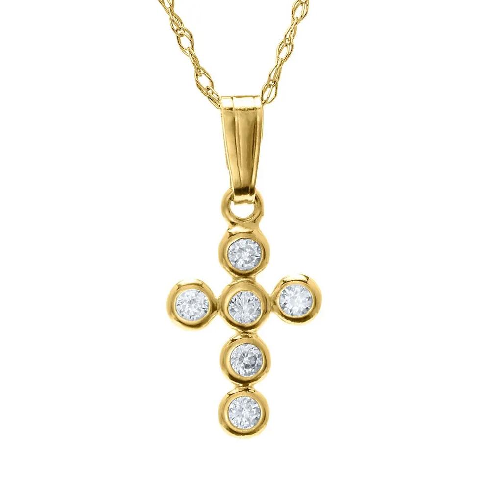 Children's Cross Pendant in 14K Yellow Gold – Image 1 of 1