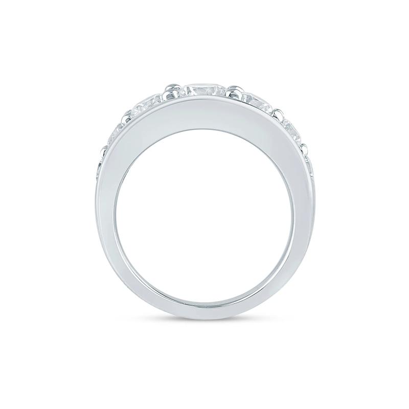 Lab Grown Diamond Graduated Channel Band in 14K White Gold &#40;2 ct. tw.&#41; – Image 2 of 3