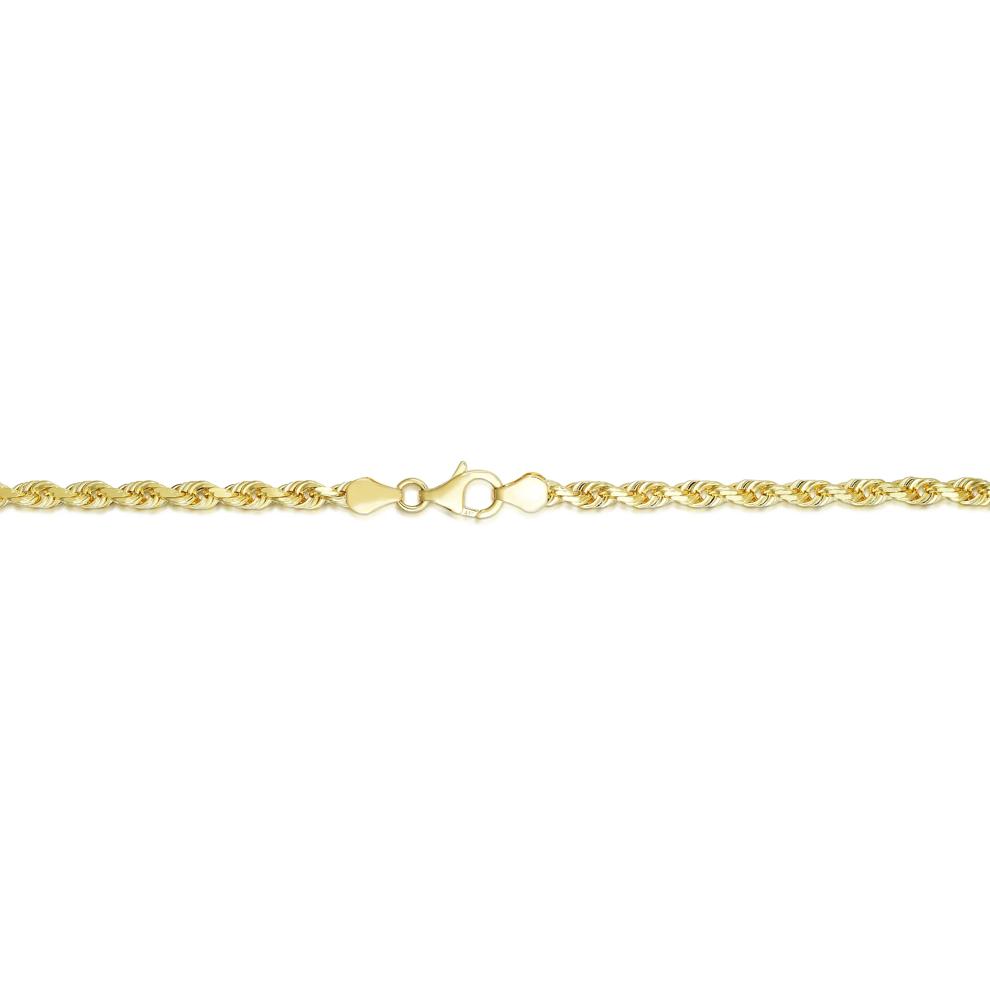 Diamond-Cut Rope Chain in 10K Yellow Gold, 22" – Image 3 of 3
