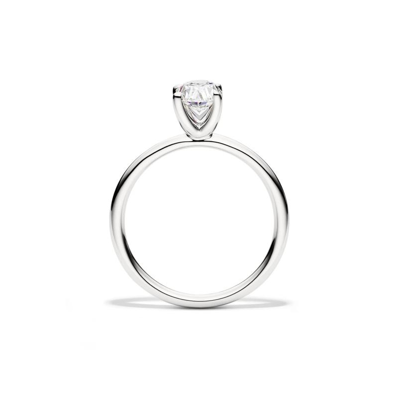 Diamond Oval Solitaire Engagement Ring in 14K White Gold &#40;1 ct.&#41; – Image 2 of 5