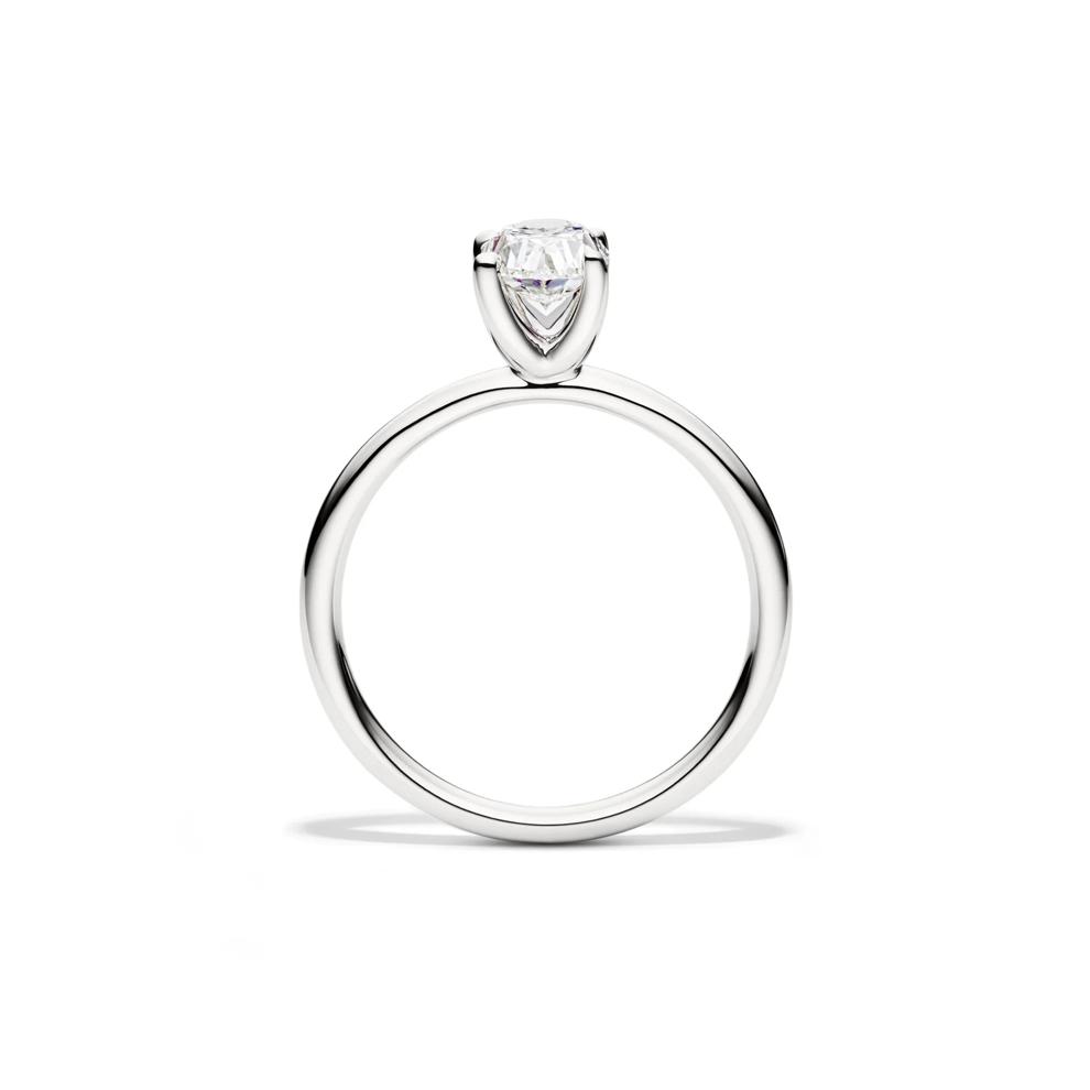 Diamond Oval Solitaire Engagement Ring in 14K White Gold (1 ct.) – Image 2 of 5