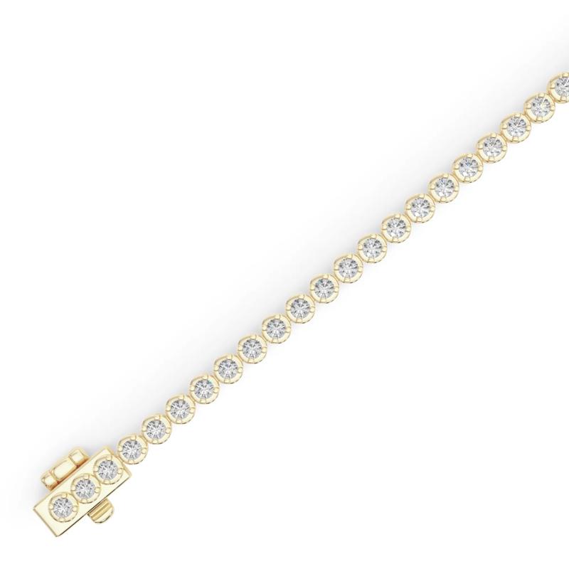 Diamond Tennis Bracelet in 10K Yellow Gold (2 3/4 ct. tw.) – Image 3 of 4