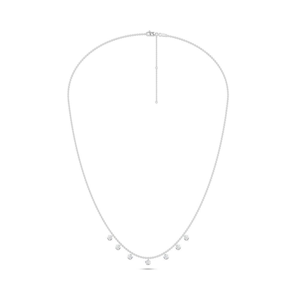 Lab Grown Diamond Pierced Station Necklace in 14K White Gold (1 1/2 ct. tw.) – Image 3 of 4