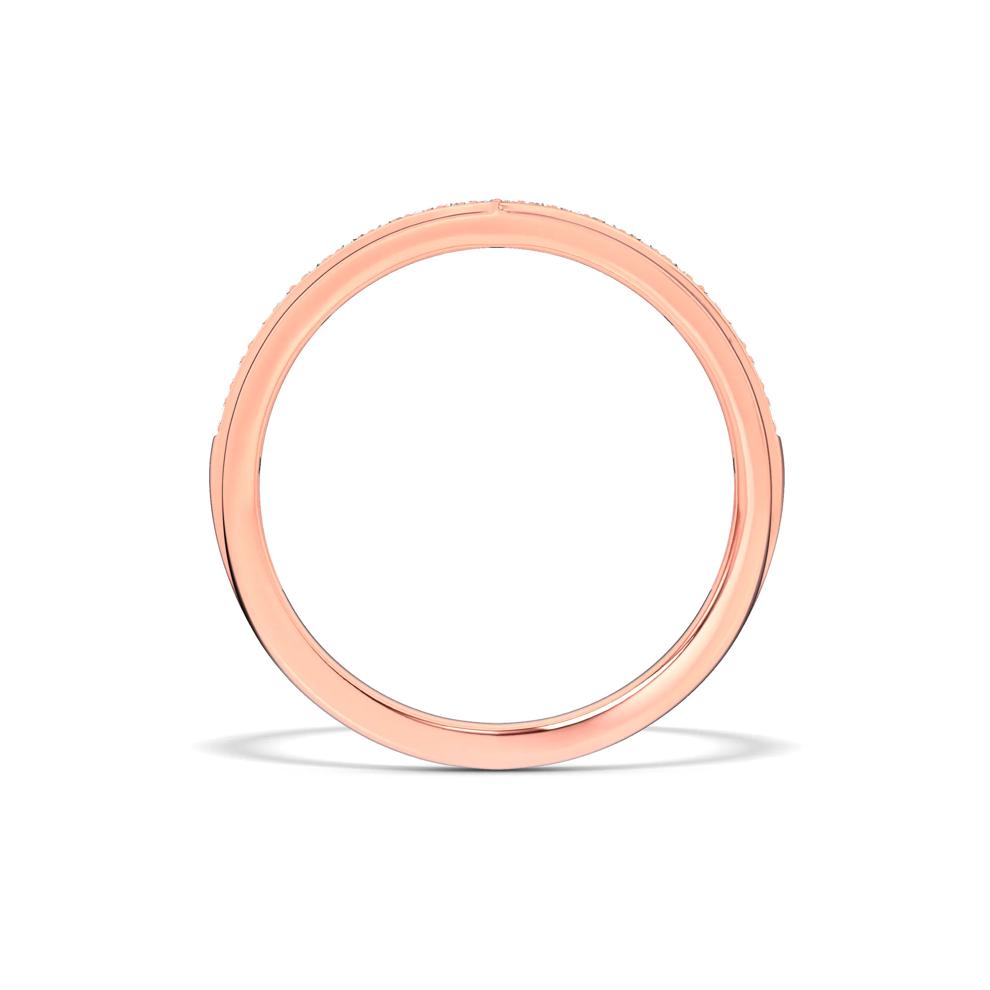 Lab Grown Diamond Wide Chevron Band in 10K Rose Gold (1/4 ct. tw.) – Image 2 of 4