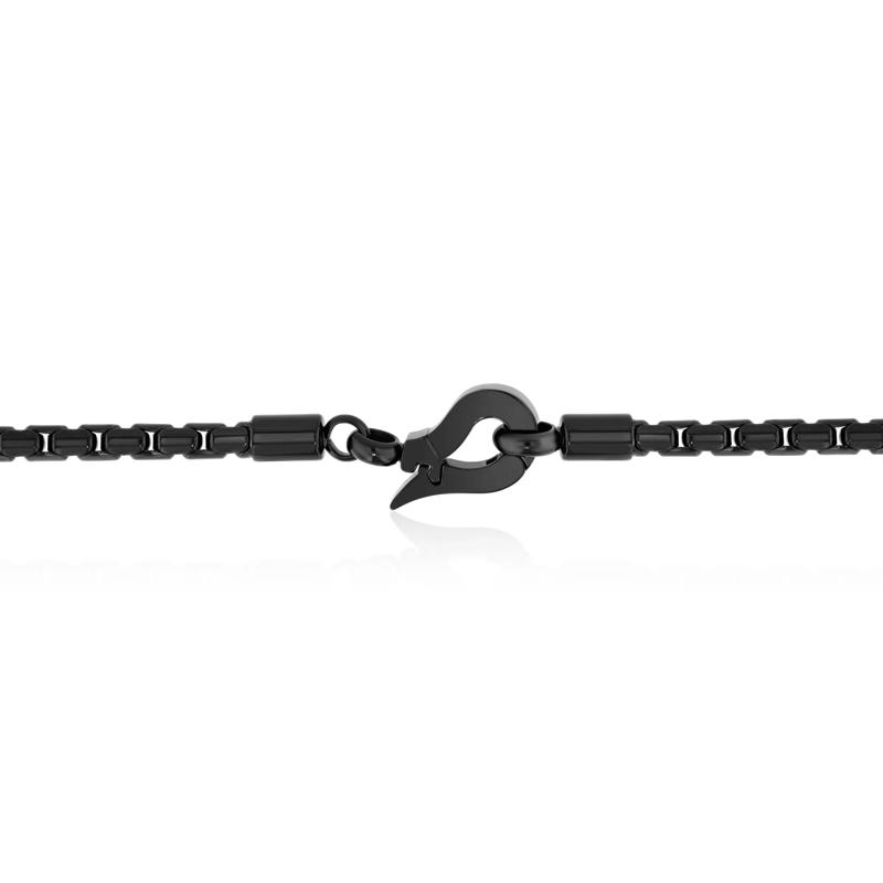 Men&#39;s Bullet Link Chain in Black Stainless Steel, 3MM, 22&quot; – Image 3 of 6