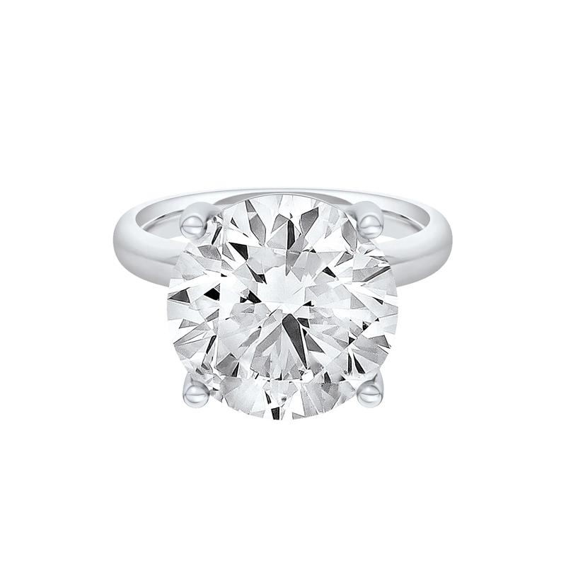 Lab Grown Diamond Round Solitaire Ring in Platinum (9 ct.) – Image 1 of 5