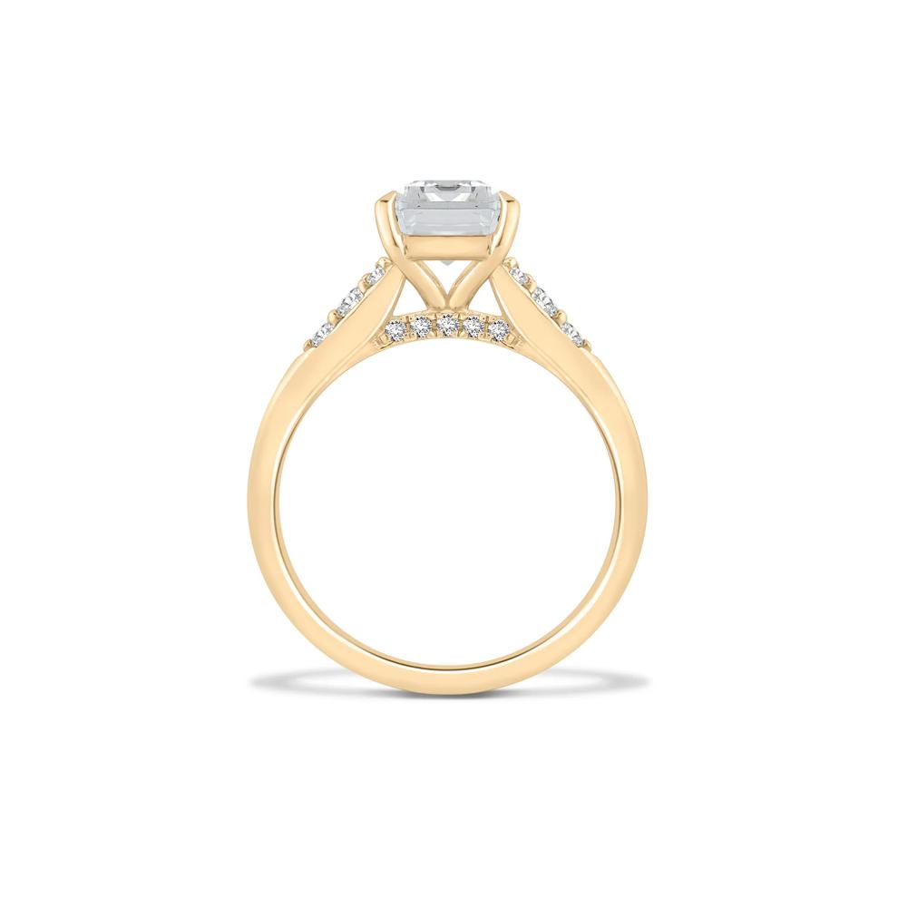 Lab Grown Diamond Emerald Engagement Ring in 14K Yellow Gold (2 3/4 ct. tw.) – Image 2 of 4