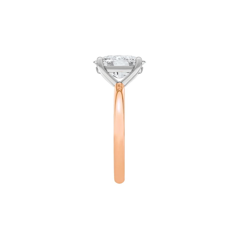 Lab Grown Diamond Elongated Cushion-Cut Engagement Ring in 14K Rose and White Gold (5 ct. tw.) – Image 3 of 4