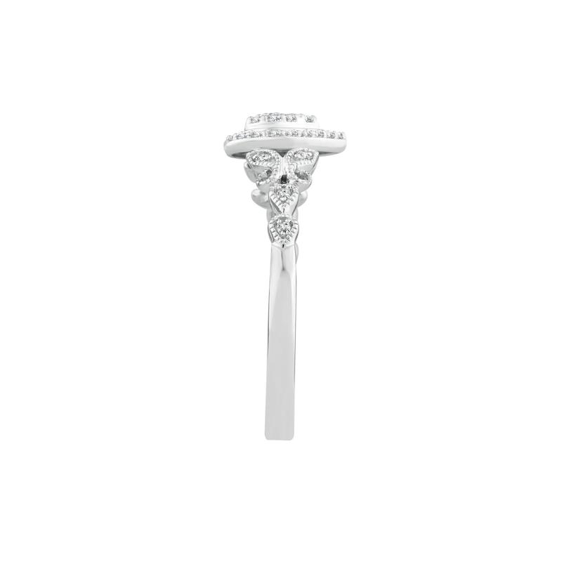 Diamond Composite Pear-Shaped Promise Ring in 10K White Gold &#40;1/5 ct. tw.&#41; – Image 3 of 3