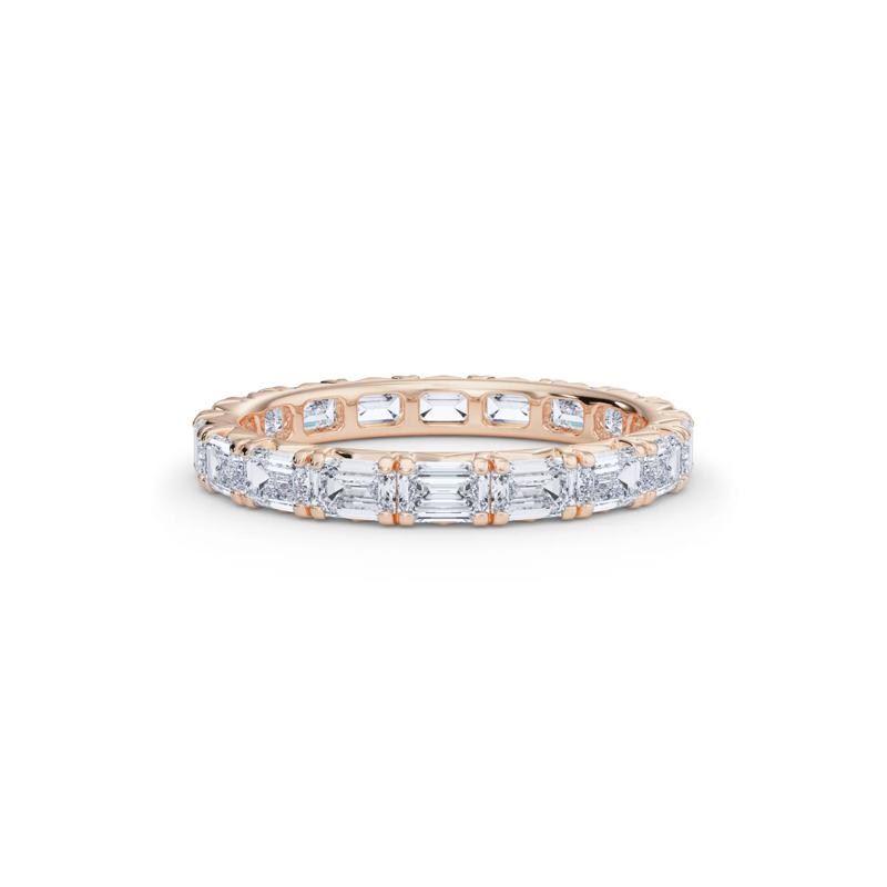 Lab Grown Emerald-Cut Diamond Eternity Band in 14K Rose Gold &#40;2 1/7 ct. tw.&#41; – Image 1 of 4