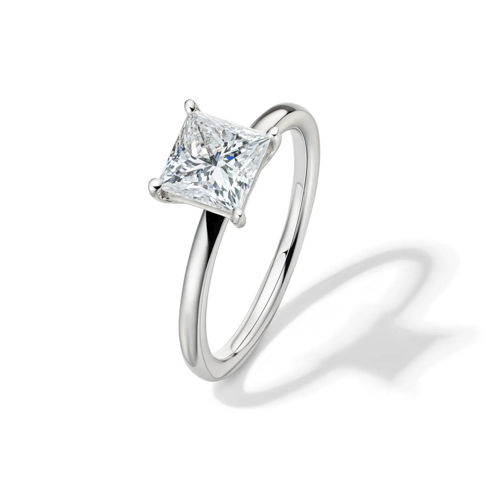 Lab Grown Diamond Princess-Cut Solitaire Engagement Ring in 14k White Gold (1 1/2 ct.) – Image 4 of 4