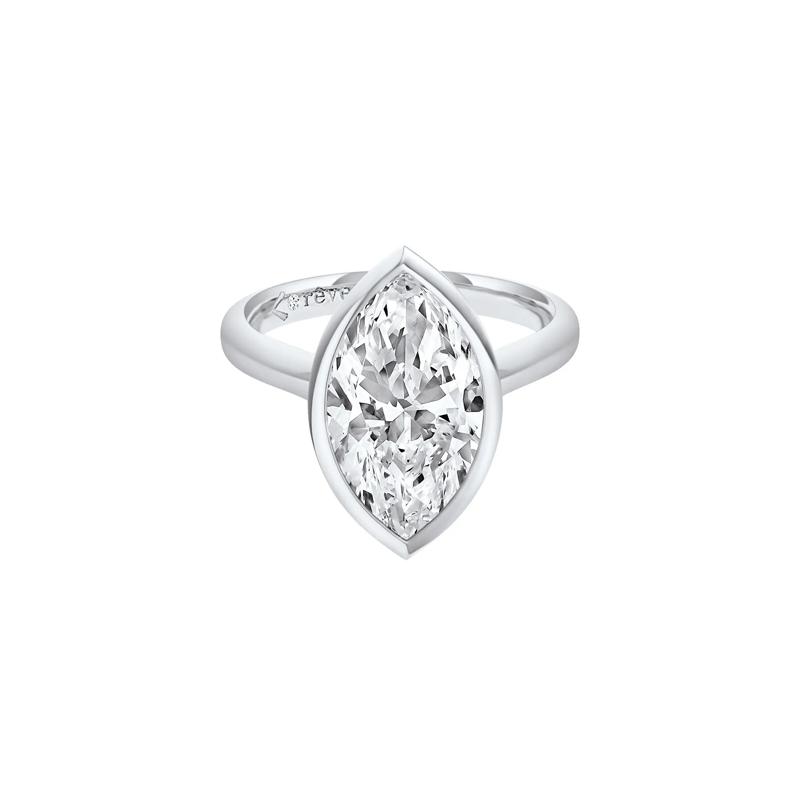Monroe Lab Grown Diamond Marquise Engagement Ring in 14K White Gold &#40;4 ct. tw.&#41; – Image 1 of 5