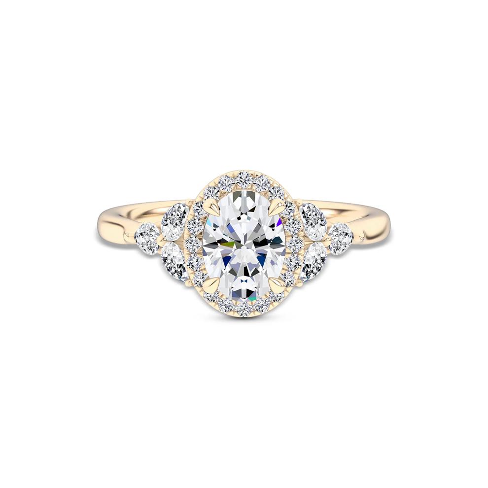 Diamond Oval Halo Engagement Ring (1 3/8 ct. tw.) – Image 1 of 1