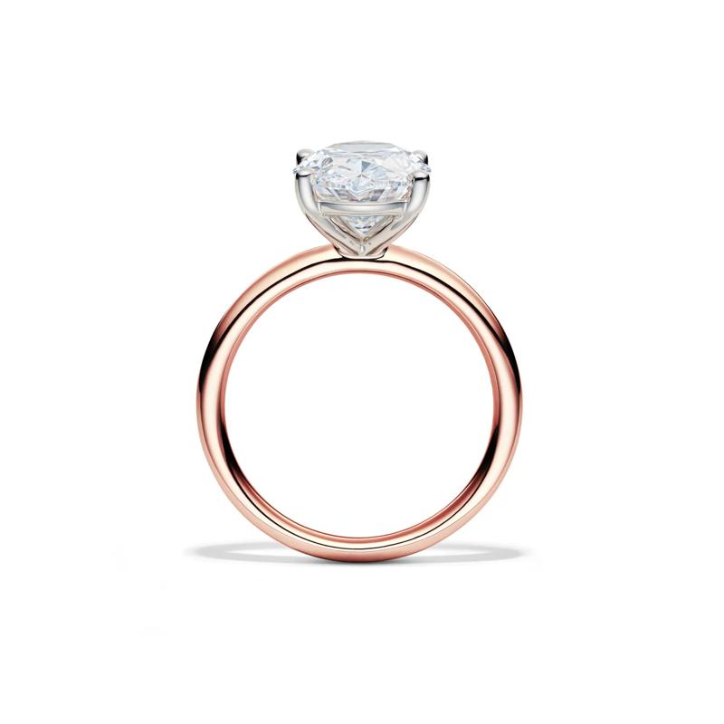 Lab Grown Diamond Oval Solitaire Engagement Ring in 14K Rose Gold (4 ct.) – Image 2 of 4