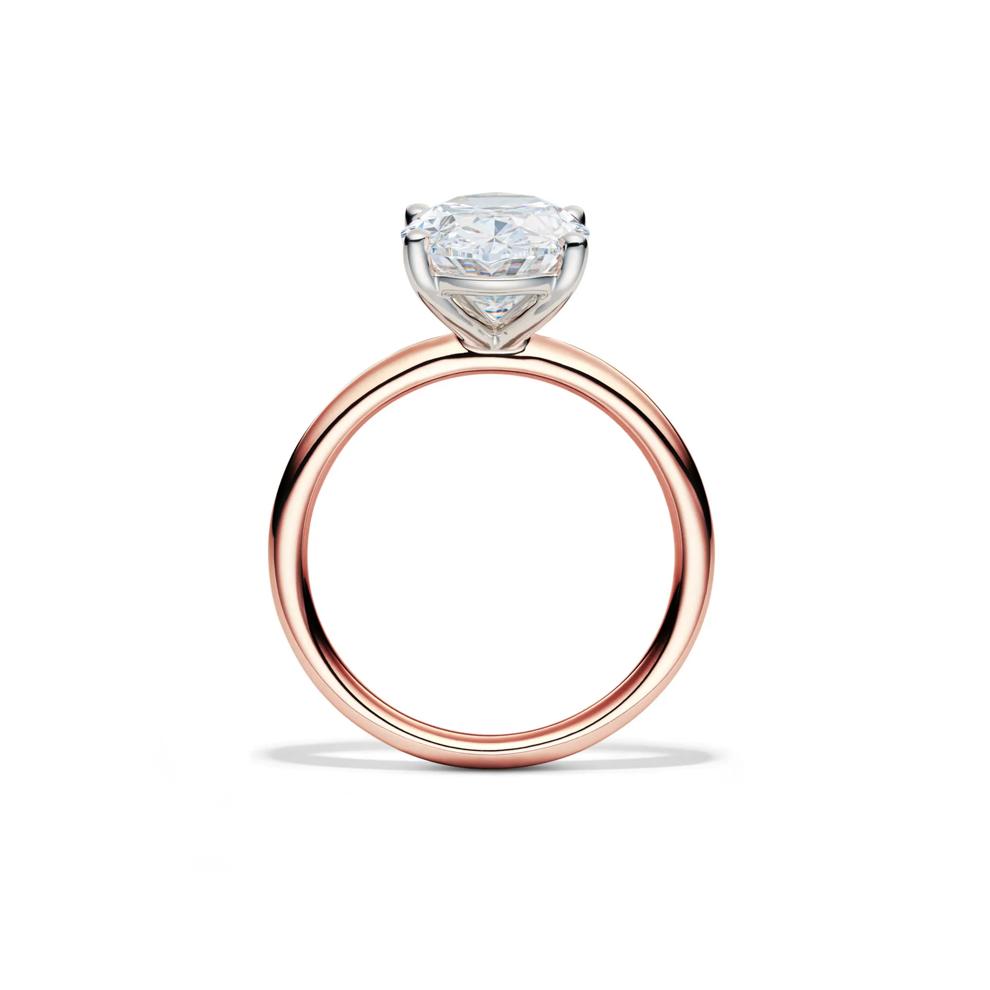 Lab Grown Diamond Oval Solitaire Engagement Ring in 14K Rose Gold (4 ct.) – Image 2 of 4