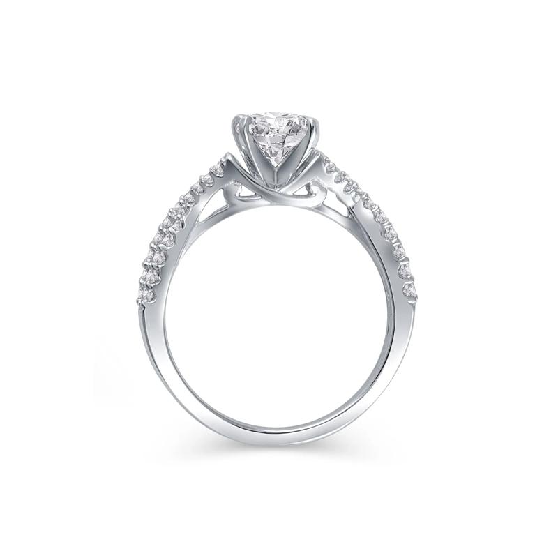 1/3 ct. tw. Diamond Semi-Mount Engagement Ring in 14K White Gold &#40;Setting Only&#41; – Image 3 of 6