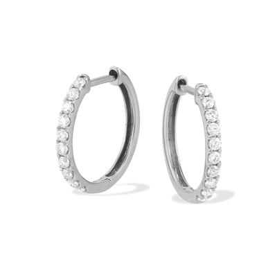 Lab Grown Diamond Huggie Hoop Earrings in 14K Gold