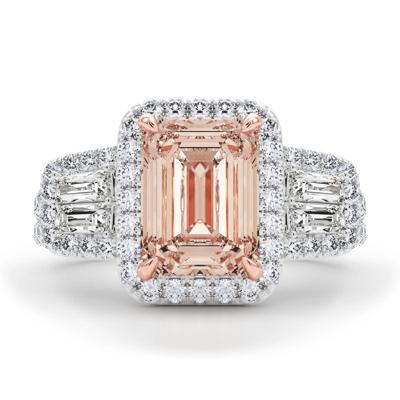 Lab Grown Pink Diamond Engagement Ring in 14K White Gold (3 ct. tw.)