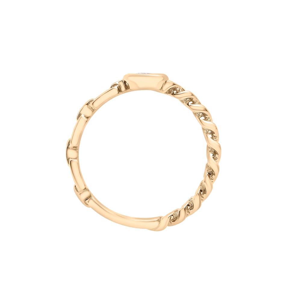 Diamond Curb Link Ring in Vermeil (1/10 ct. tw.) – Image 2 of 7