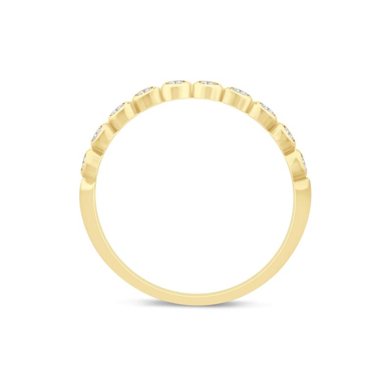 Lab Grown Diamond Bezel-Set Stack Band in 10K Yellow Gold &#40;1/4 ct. tw.&#41; – Image 2 of 3