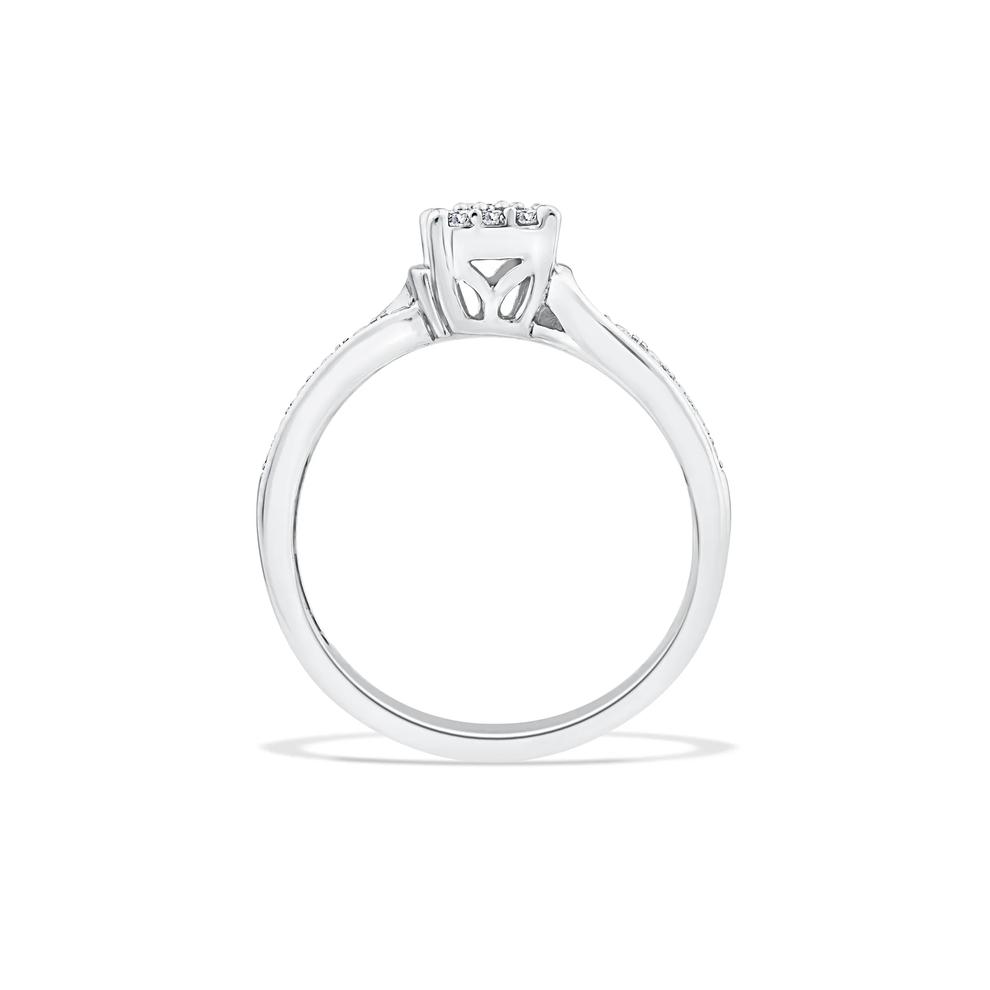 Diamond Cushion Composite Promise Ring in Sterling Silver (1/7 ct. tw.) – Image 2 of 4