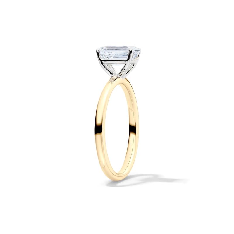 Lab Grown Diamond Emerald-Cut Solitaire Ring in 14K Yellow Gold (1 1/2 ct.) – Image 3 of 4