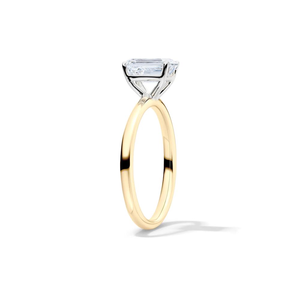 Lab Grown Diamond Emerald-Cut Solitaire Ring in 14K Yellow Gold (1 1/2 ct.) – Image 3 of 4