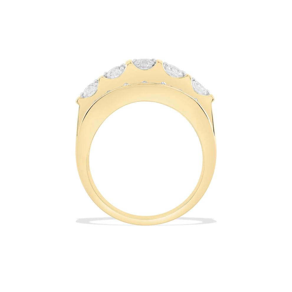 Men's Lab Grown Diamond Round Band in 10K Yellow Gold (3 ct. tw.) – Image 3 of 4