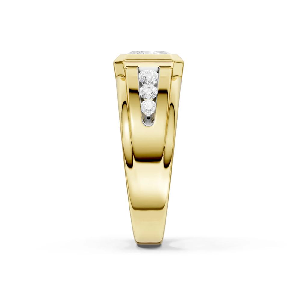 Men's Lab Grown Diamond Radiant Channel-Set Band in 10K Yellow Gold (3 1/4 ct. t.w) – Image 4 of 4
