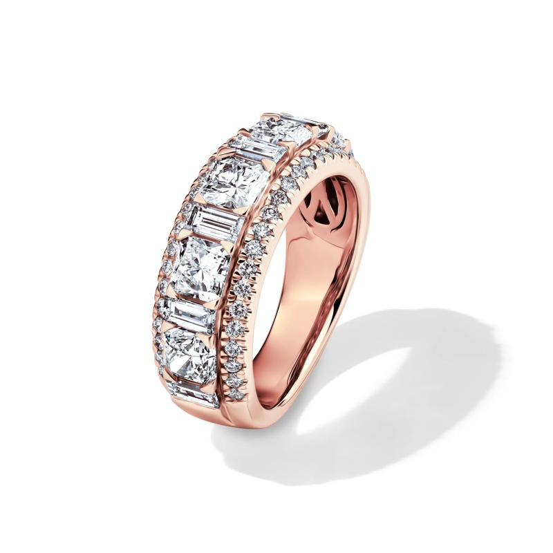 Lab Grown Diamond Multi-Row Anniversary Band in 14K Rose Gold &#40;3 ct. tw.&#41; – Image 4 of 4