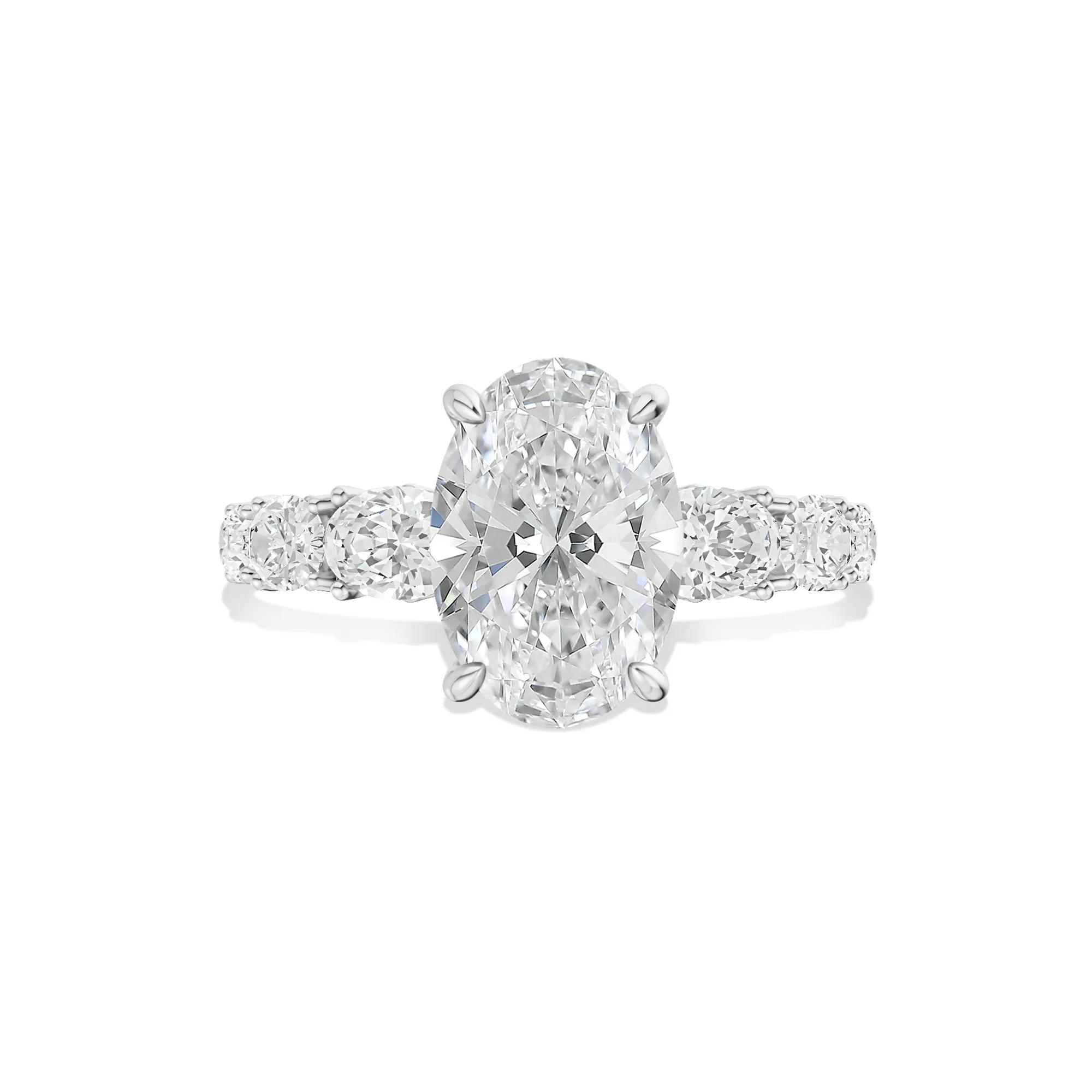 Matilda Lab Grown Diamond Oval Engagement Ring in Platinum