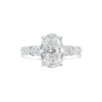 Matilda Lab Grown Diamond Oval Engagement Ring in Platinum (3 5/8 ct. tw.)