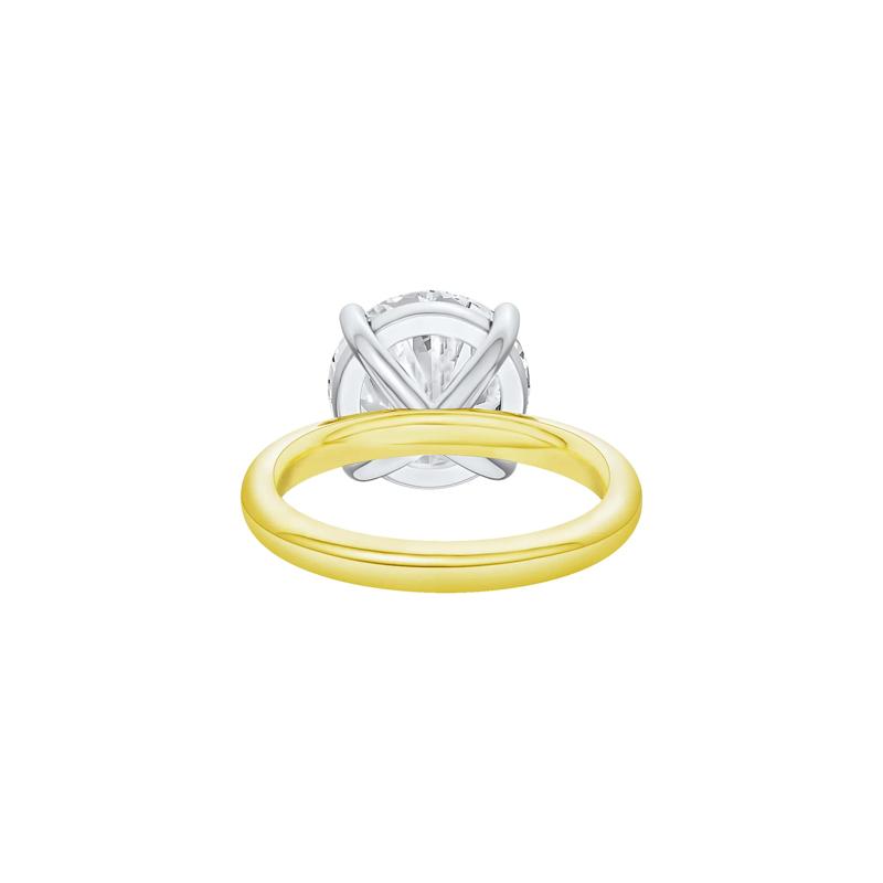 Lab Grown Diamond Round Solitaire Ring in 14K Yellow &amp; White Gold &#40;6 ct.&#41; – Image 4 of 4